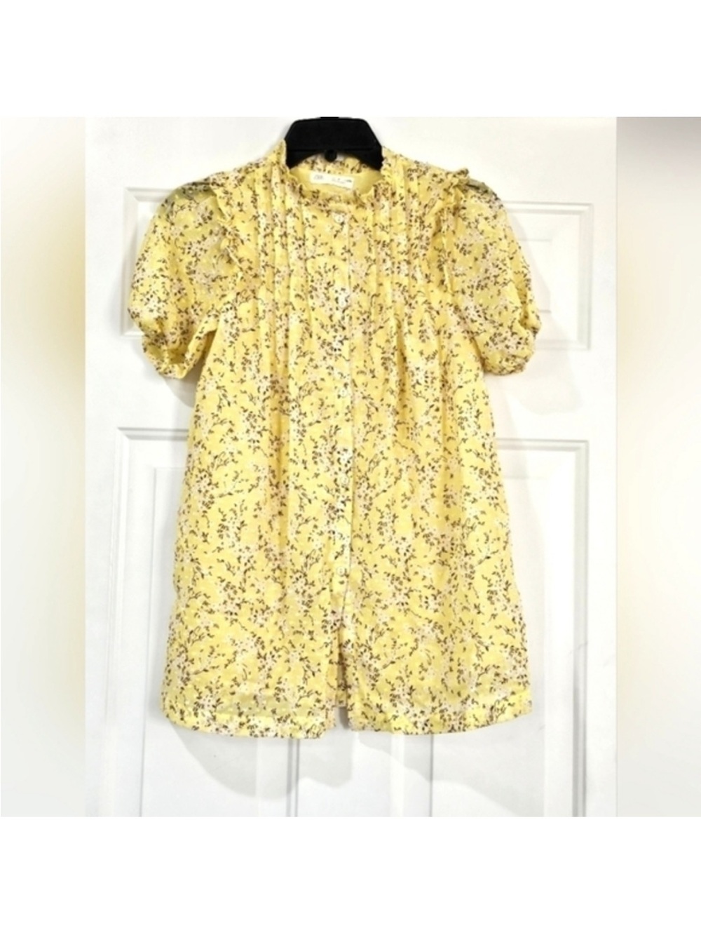 Zara yellow girls dress size9 bonpoint